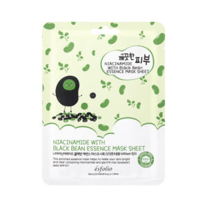 ESFOLIO pure skin Niacinamide Black Bean essence mask sheet - Ενυδατική μάσκα προσώπου με εκχύλισμα μαύρου φασολιού και νιασιναμίδη 
