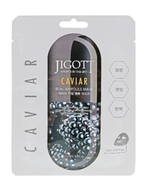 Jigott Caviar Real Ampoule Sheet Mask 27ml - Μάσκα ενυδάτωσης με χαβιάρι