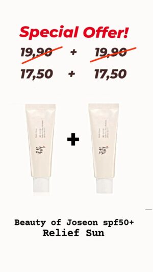 Beauty of Joseon Πακέτο προσφοράς με δύο αντιηλιακά προσώπου Sun Relief spf 50+ Rice & Probiotics!