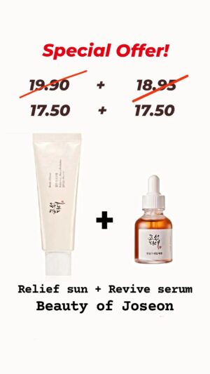 Beauty of Joseon Πακέτο προσφοράς με αντιηλιακό προσώπου Relief sun spf 50+ και ορό προσώπου & Revive Serum μόνο 34,99!